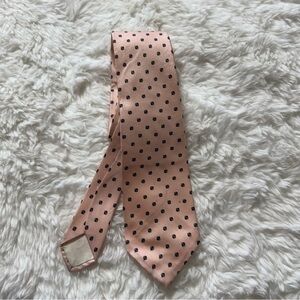 Dior Pastel Pink Tie with Square Dots Design